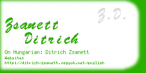 zsanett ditrich business card